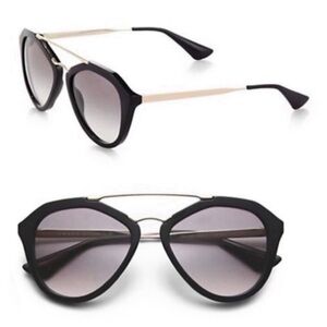 Prada | Sunglasses | Black Oversized Round | Vintage Chic